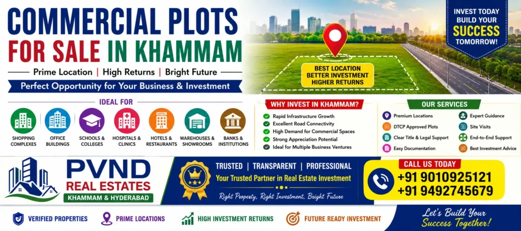 Commercial Plots for Sale in Khammam | PVND Real Estates