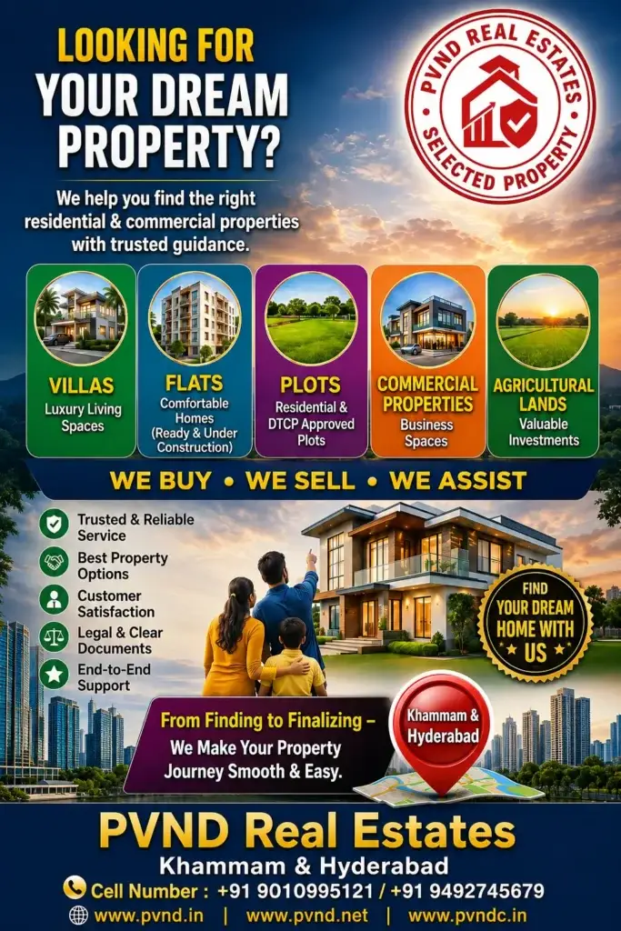 Property Sale in Khammam – Your Trusted Property Broker in Khammam